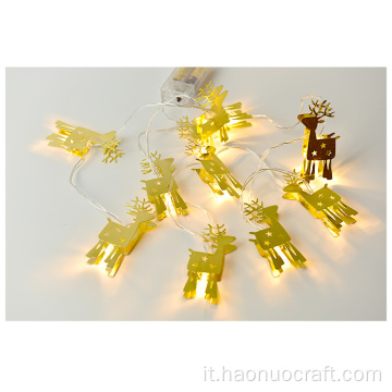 Lampade di ferro di stringa di cervo decorazione ristorante di Natale